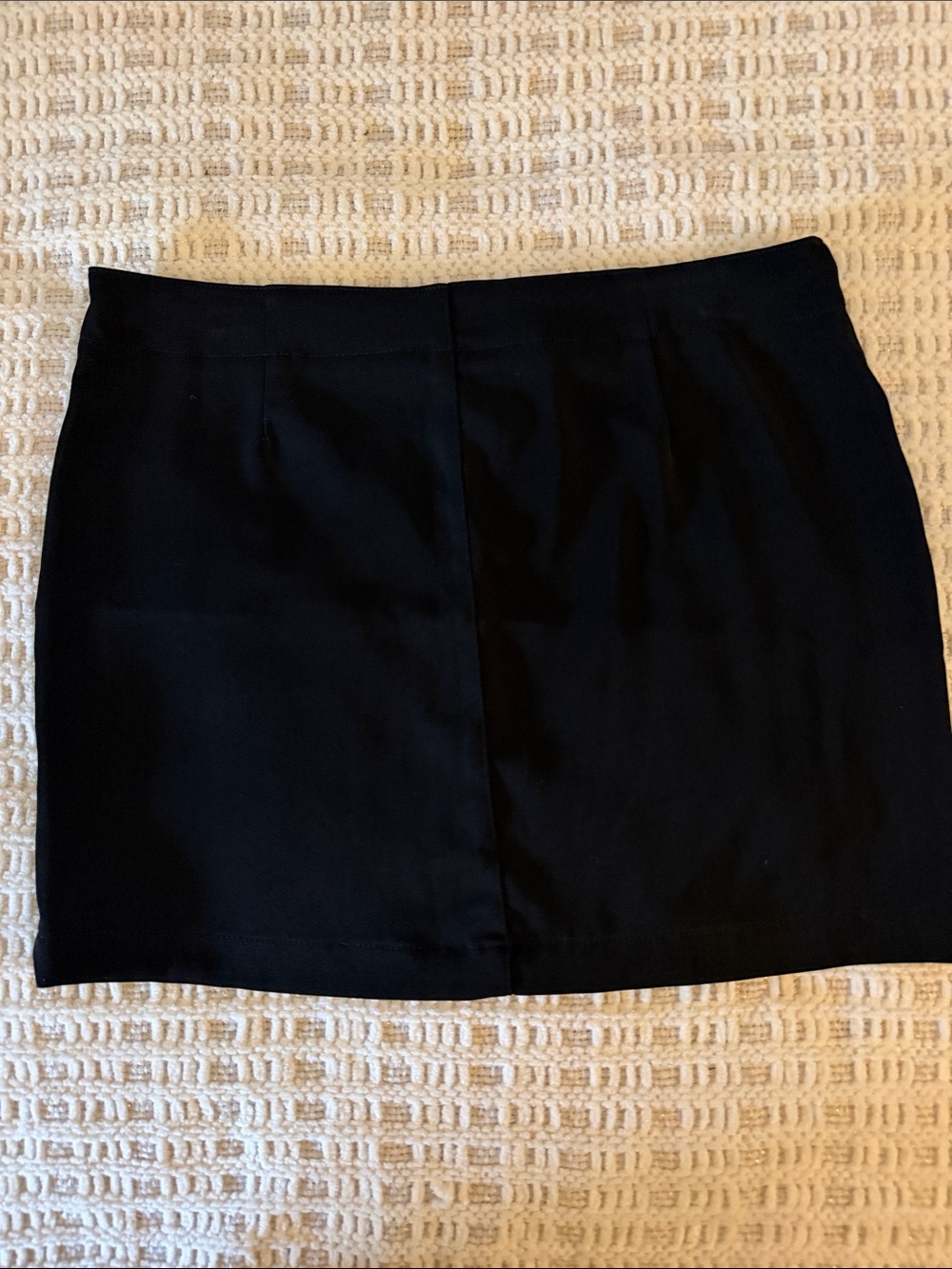 L.E.I. Y2K Black Mini Skirt Juniors Size 7 Rhinestone Zip Detail NWOT